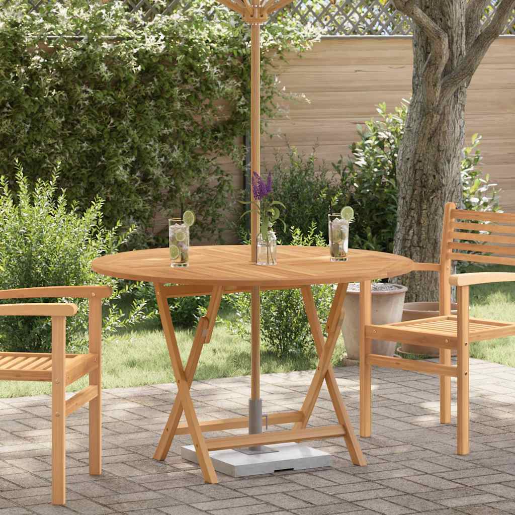 Tuintafel inklapbaar Ø 110x75 cm massief teakhout is nu te koop bij PeponiXL, paradijselijk wonen!