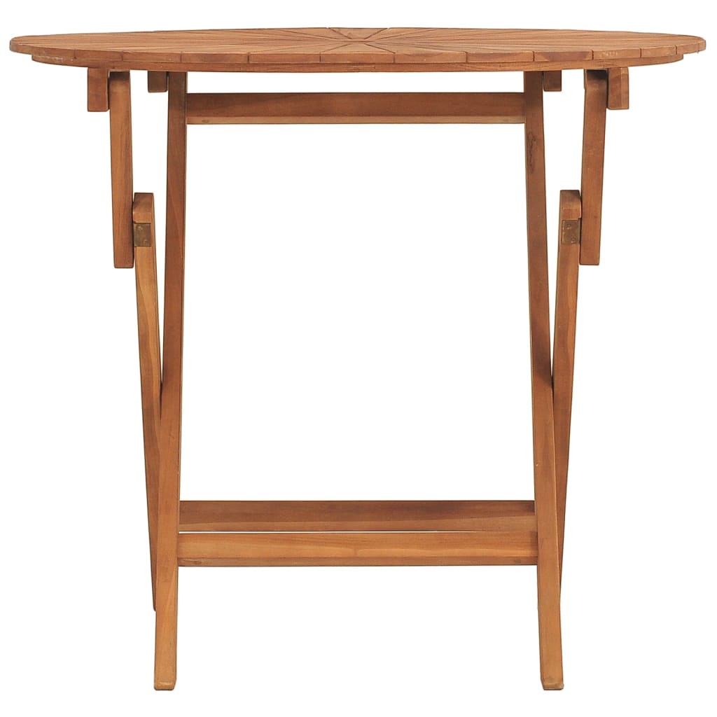 Tuintafel inklapbaar Ø 85x75 cm massief teakhout is nu te koop bij PeponiXL, paradijselijk wonen!