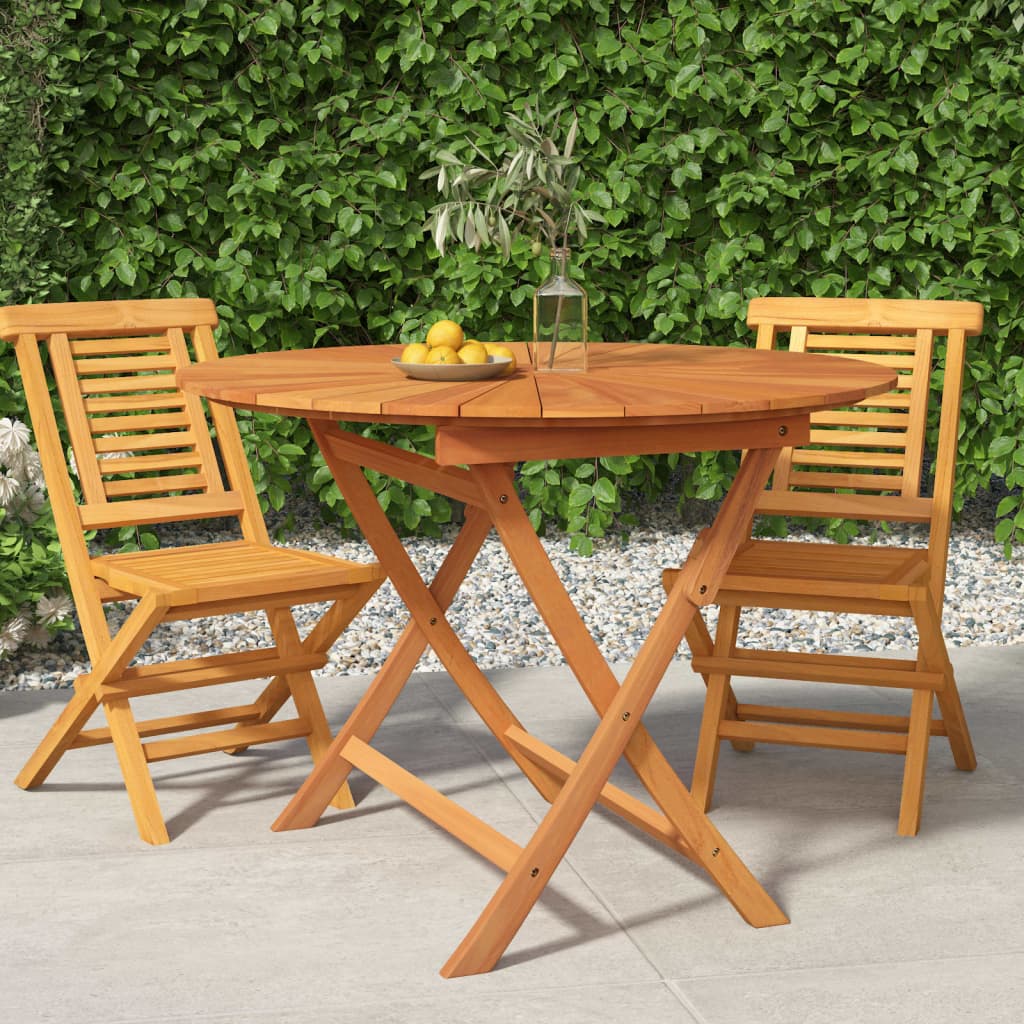 Tuintafel inklapbaar Ø 85x75 cm massief teakhout is nu te koop bij PeponiXL, paradijselijk wonen!