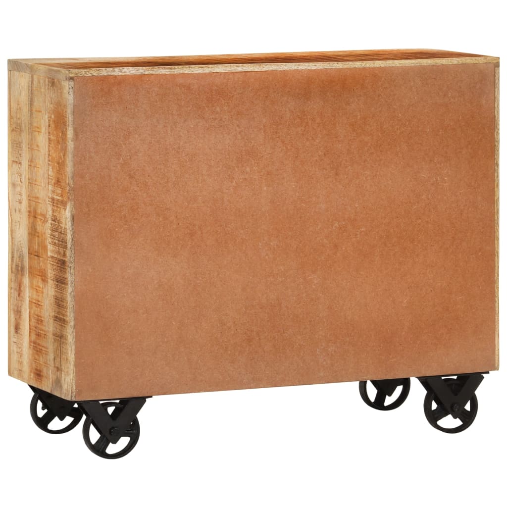Dressoir met 3 lades 80x30x65 cm massief ruw mangohout is nu te koop bij PeponiXL, paradijselijk wonen!
