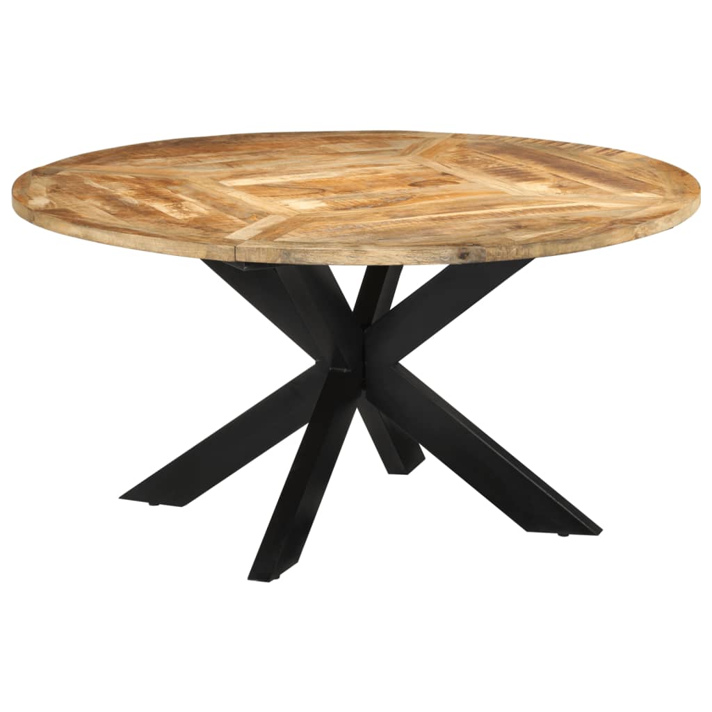 Eettafel Ø150x76 cm massief ruw mangohout is nu te koop bij PeponiXL, paradijselijk wonen!