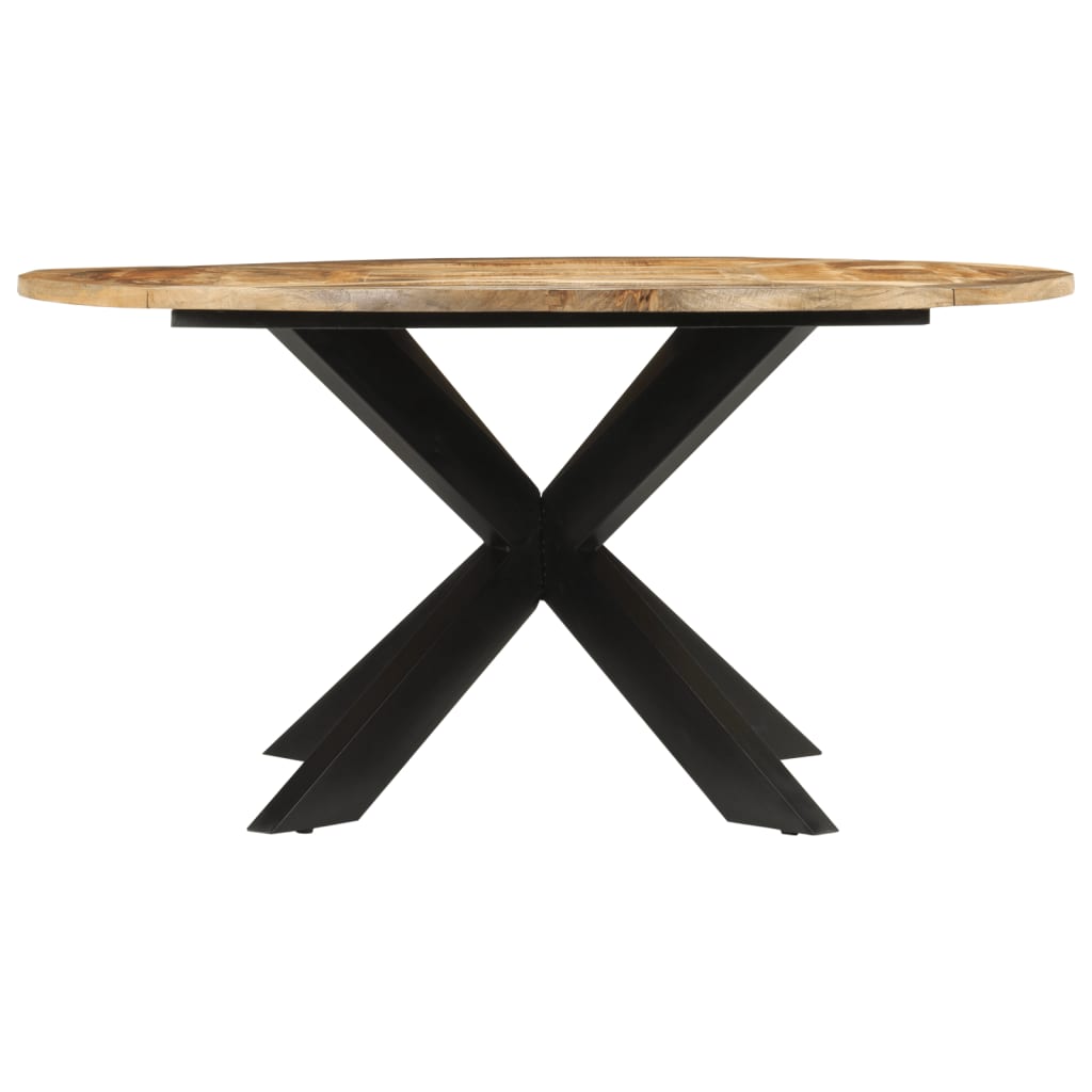 Eettafel Ø150x76 cm massief ruw mangohout is nu te koop bij PeponiXL, paradijselijk wonen!