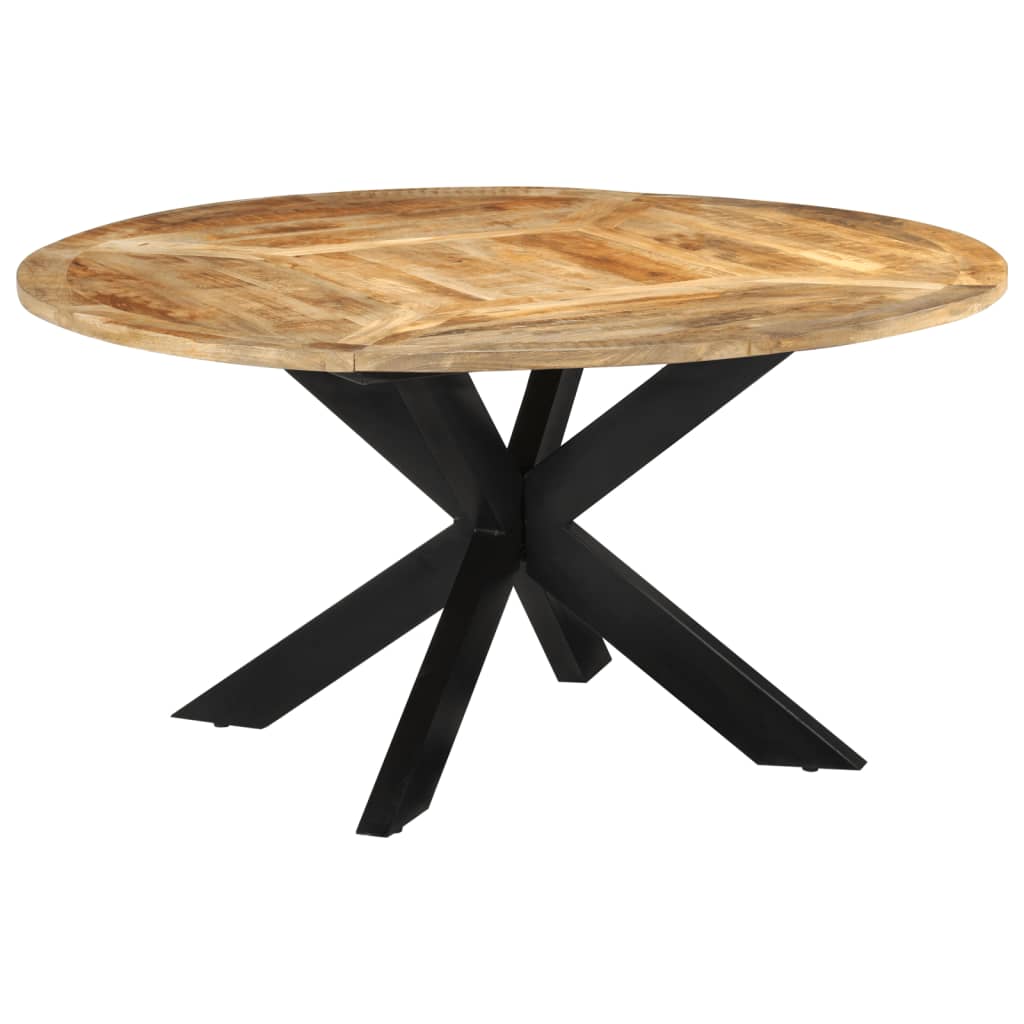 Eettafel Ø150x76 cm massief ruw mangohout is nu te koop bij PeponiXL, paradijselijk wonen!