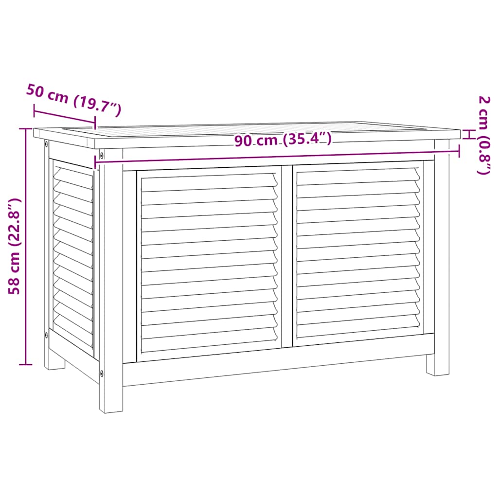 Tuinbox met zak 90x50x58 cm massief teakhout is nu te koop bij PeponiXL, paradijselijk wonen!