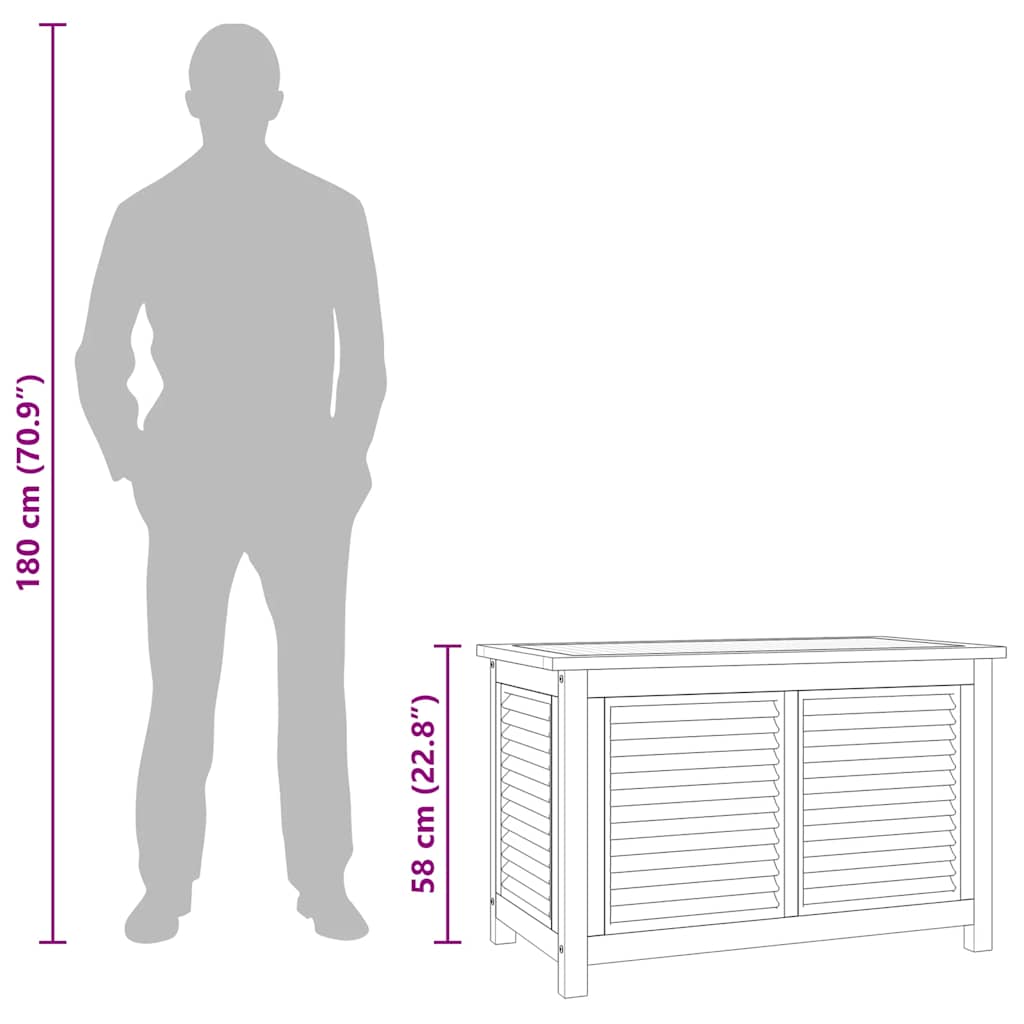 Tuinbox met zak 90x50x58 cm massief teakhout is nu te koop bij PeponiXL, paradijselijk wonen!