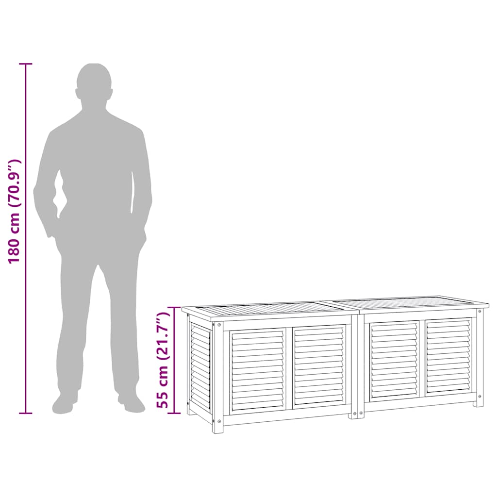 Tuinbox met zak 150x50x55 cm massief teakhout is nu te koop bij PeponiXL, paradijselijk wonen!