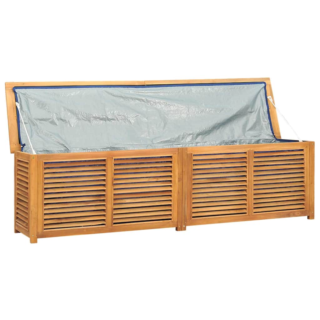 Tuinbox met zak 200x50x55 cm massief teakhout is nu te koop bij PeponiXL, paradijselijk wonen!