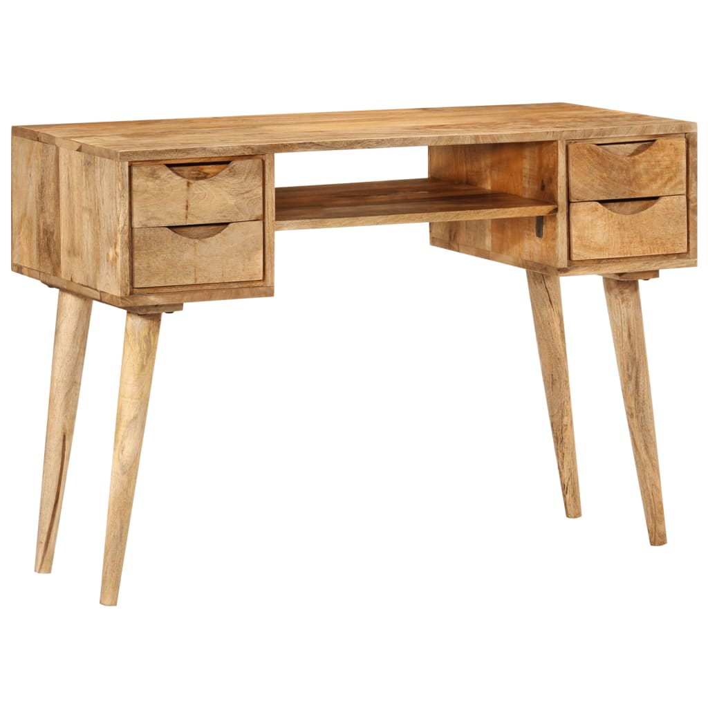 Bureau met lades 110x47x76 cm massief mangohout is nu te koop bij PeponiXL, paradijselijk wonen!