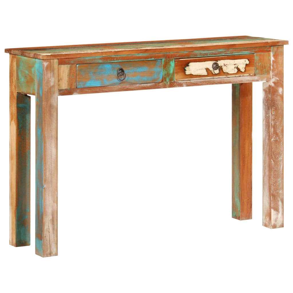 Wandtafel 110x30x75 cm massief gerecycled hout is nu te koop bij PeponiXL, paradijselijk wonen!