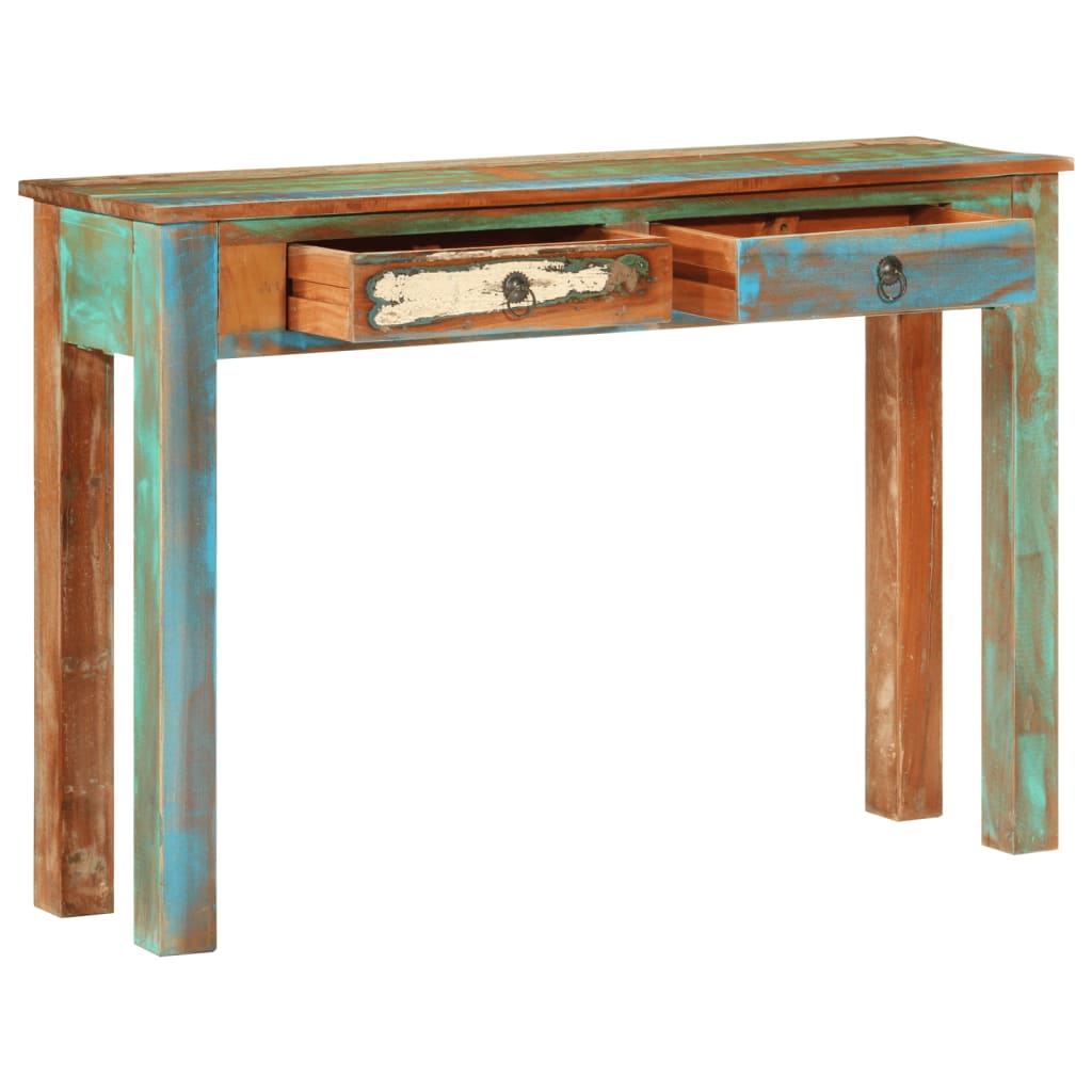 Wandtafel 110x30x75 cm massief gerecycled hout is nu te koop bij PeponiXL, paradijselijk wonen!