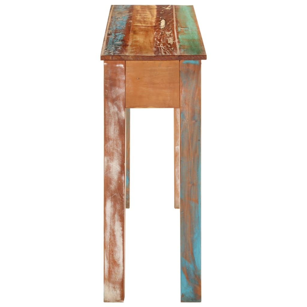 Wandtafel 110x30x75 cm massief gerecycled hout is nu te koop bij PeponiXL, paradijselijk wonen!