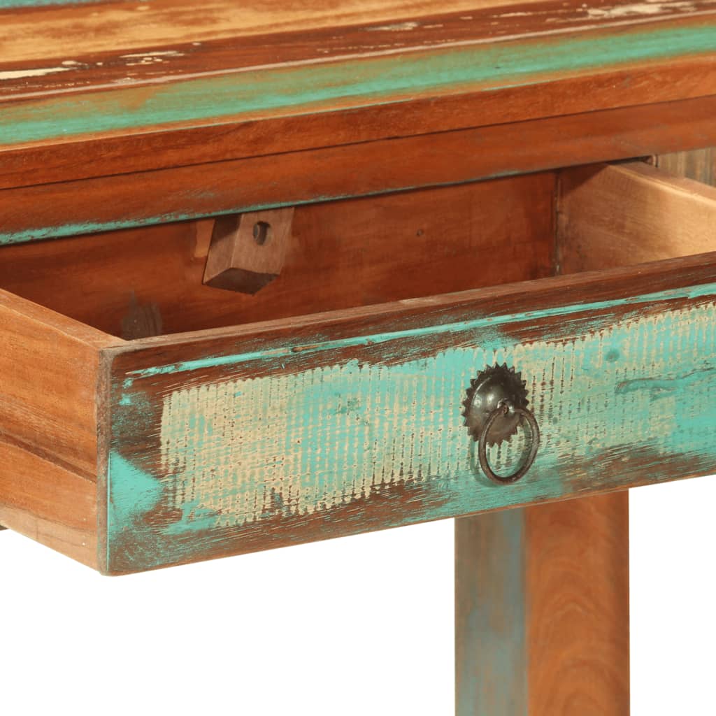 Wandtafel 110x30x75 cm massief gerecycled hout is nu te koop bij PeponiXL, paradijselijk wonen!