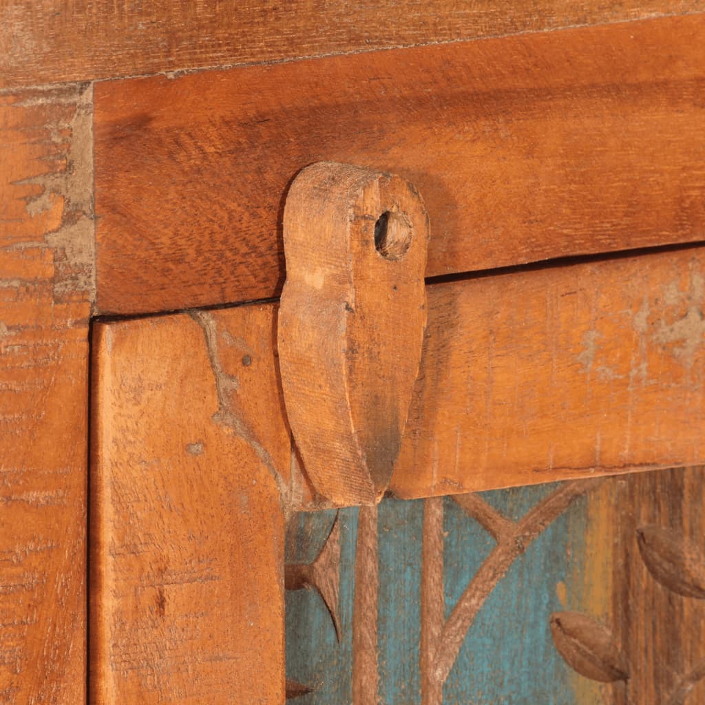 4-delige Badkamermeubelset massief hergebruikt hout is nu te koop bij PeponiXL, paradijselijk wonen!