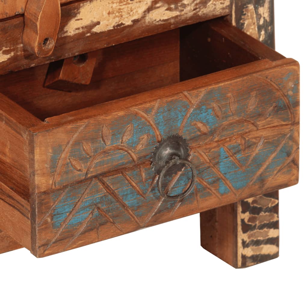 4-delige Badkamermeubelset massief hergebruikt hout is nu te koop bij PeponiXL, paradijselijk wonen!