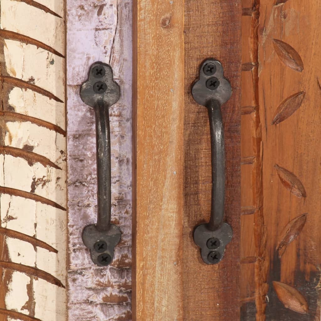 4-delige Badkamermeubelset massief hergebruikt hout is nu te koop bij PeponiXL, paradijselijk wonen!