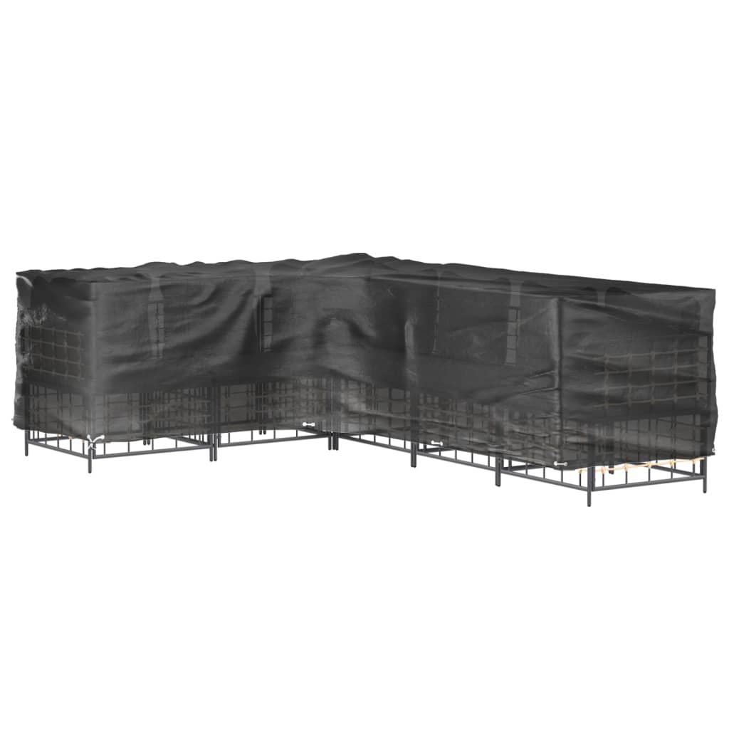 Tuinmeubelhoezen met 18 oogjes L-vormig 285x220x80 cm is nu te koop bij PeponiXL, paradijselijk wonen!