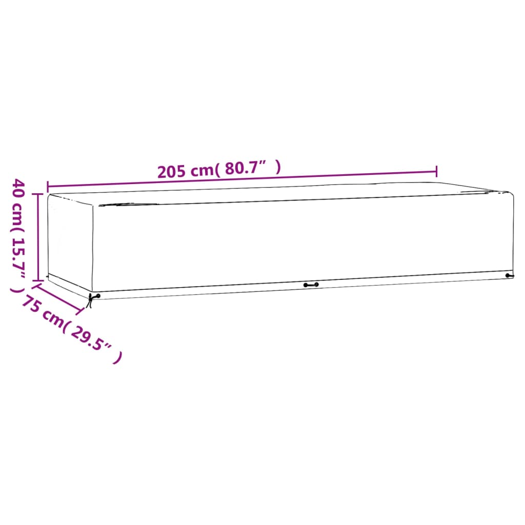 Ligbedhoes met 12 oogjes 205x75x40 cm polyetheen is nu te koop bij PeponiXL, paradijselijk wonen!