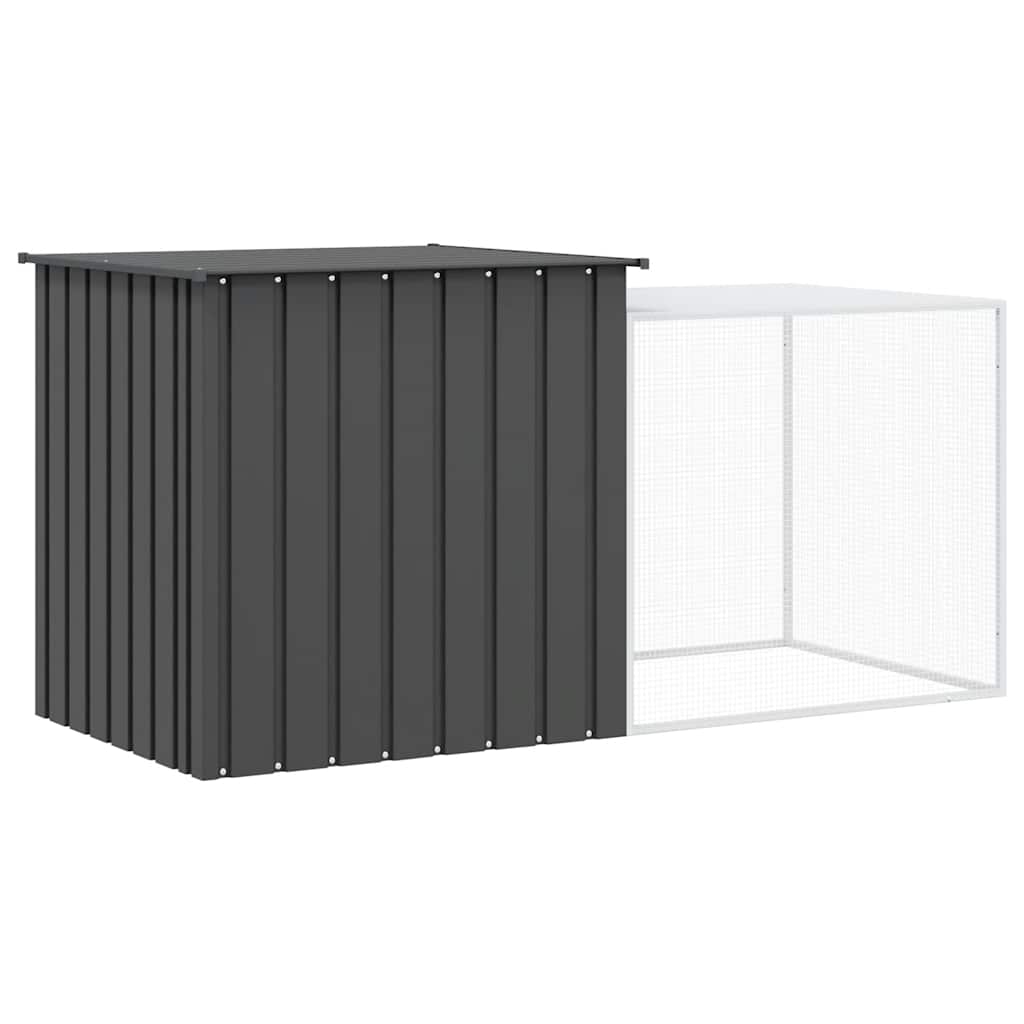 Konijnenhok 200x91x100 cm gegalvaniseerd staal antracietkleurig is nu te koop bij PeponiXL, paradijselijk wonen!