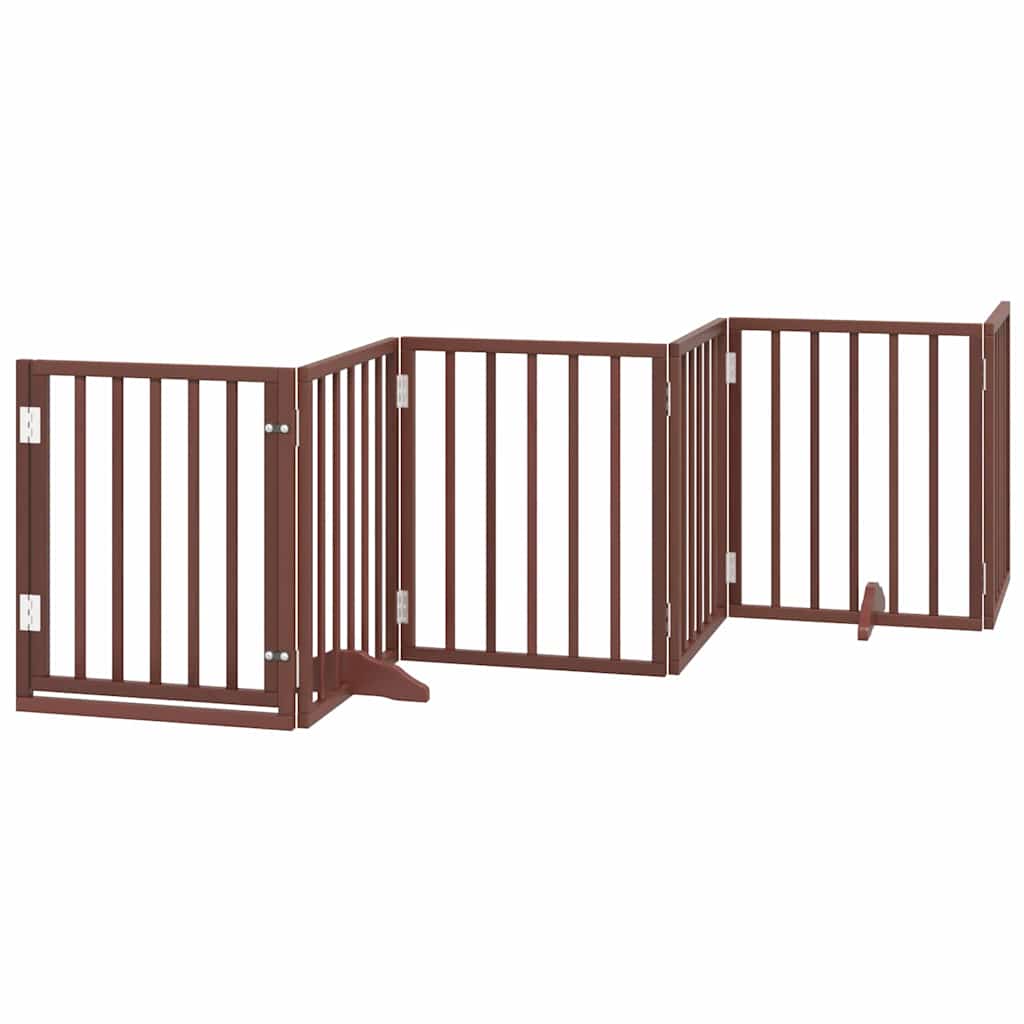 Hondenhek inklapbaar 15 panelen 750 cm populierenhout bruin is nu te koop bij PeponiXL, paradijselijk wonen!