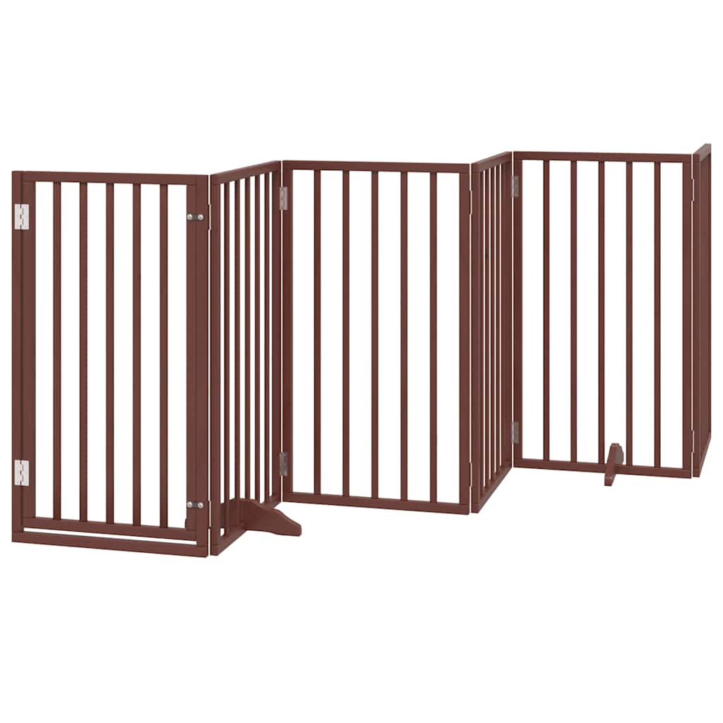 Hondenhek inklapbaar 12 panelen 600 cm populierenhout bruin is nu te koop bij PeponiXL, paradijselijk wonen!