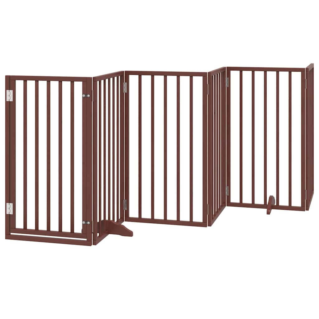 Hondenhek inklapbaar 15 panelen 750 cm populierenhout bruin is nu te koop bij PeponiXL, paradijselijk wonen!