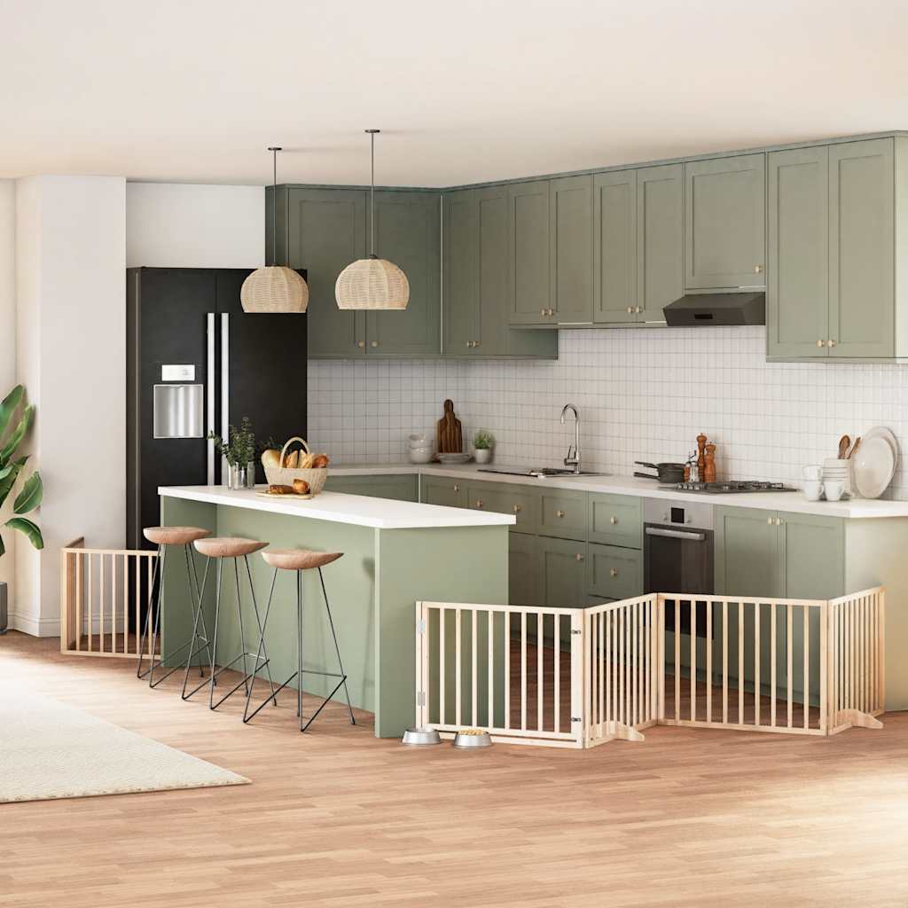 Hondenhek inklapbaar met deur 12 panelen 960 cm populierenhout is nu te koop bij PeponiXL, paradijselijk wonen!