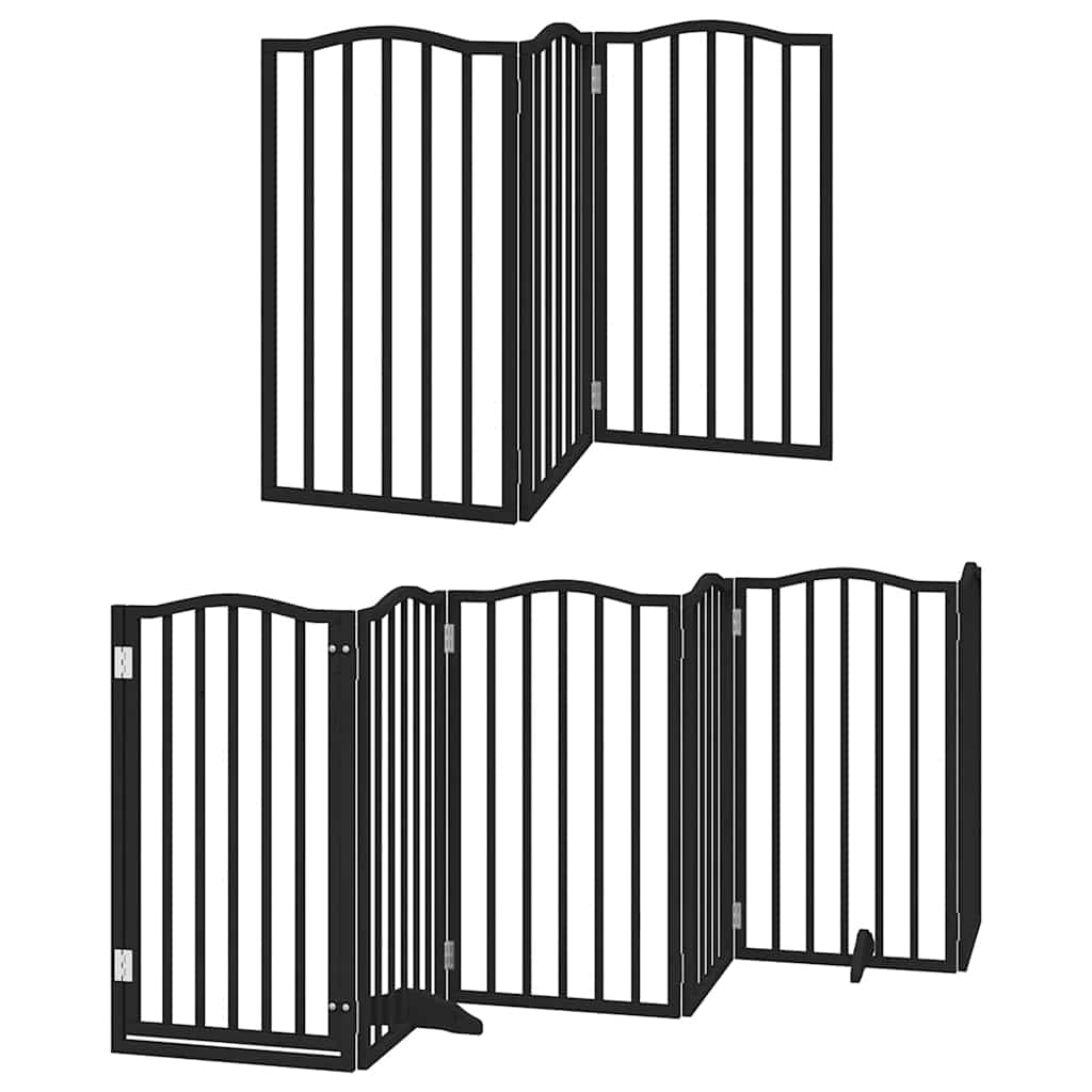 Hondenhek inklapbaar 15 panelen 750 cm populierenhout zwart is nu te koop bij PeponiXL, paradijselijk wonen!