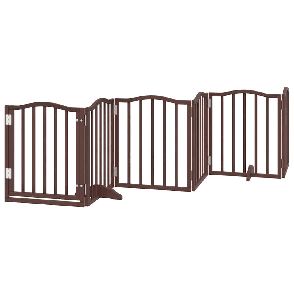 Hondenhek inklapbaar 9 panelen 450 cm populierenhout bruin is nu te koop bij PeponiXL, paradijselijk wonen!