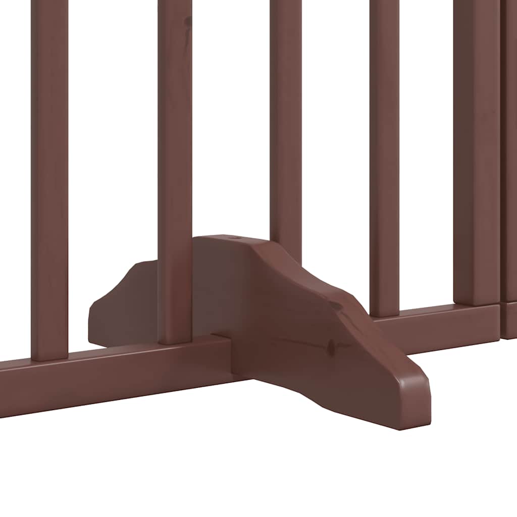 Hondenhek inklapbaar 9 panelen 450 cm populierenhout bruin is nu te koop bij PeponiXL, paradijselijk wonen!