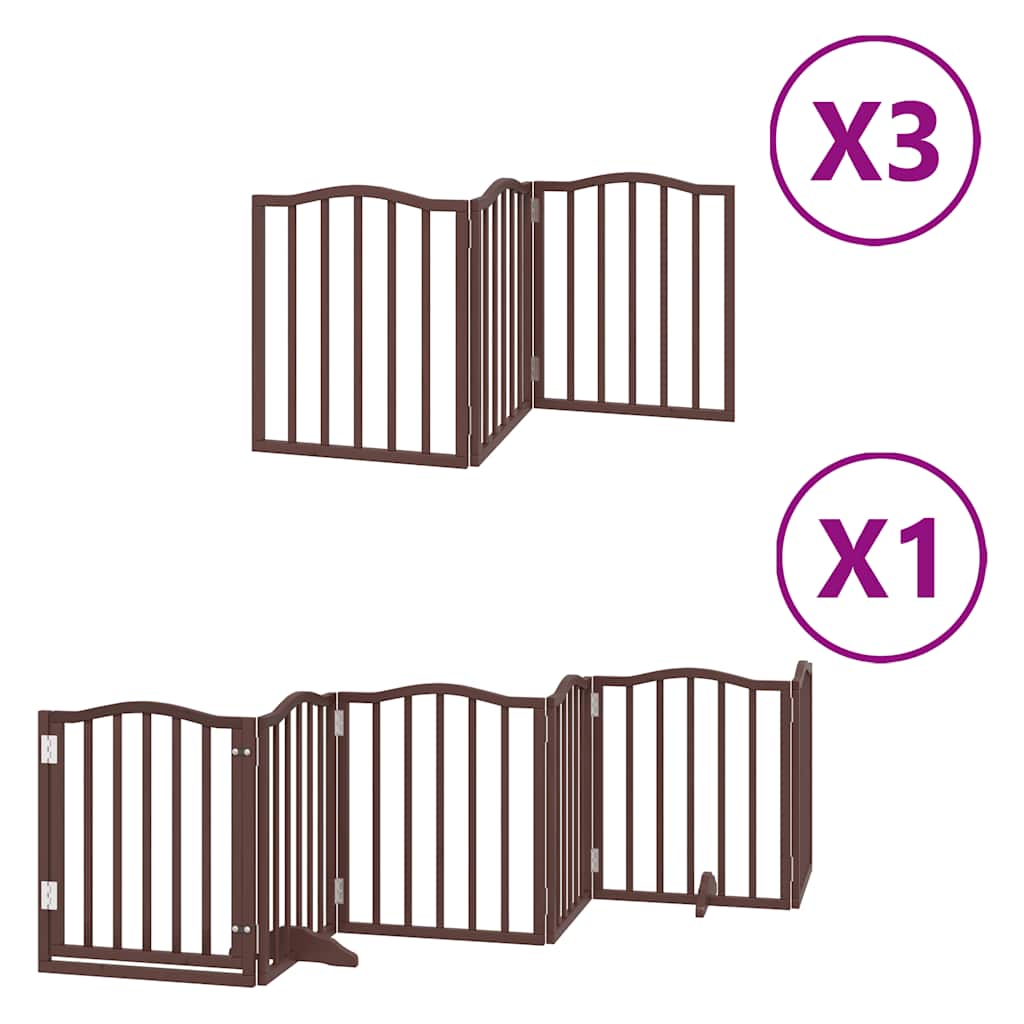Hondenhek inklapbaar 15 panelen 750 cm populierenhout bruin is nu te koop bij PeponiXL, paradijselijk wonen!