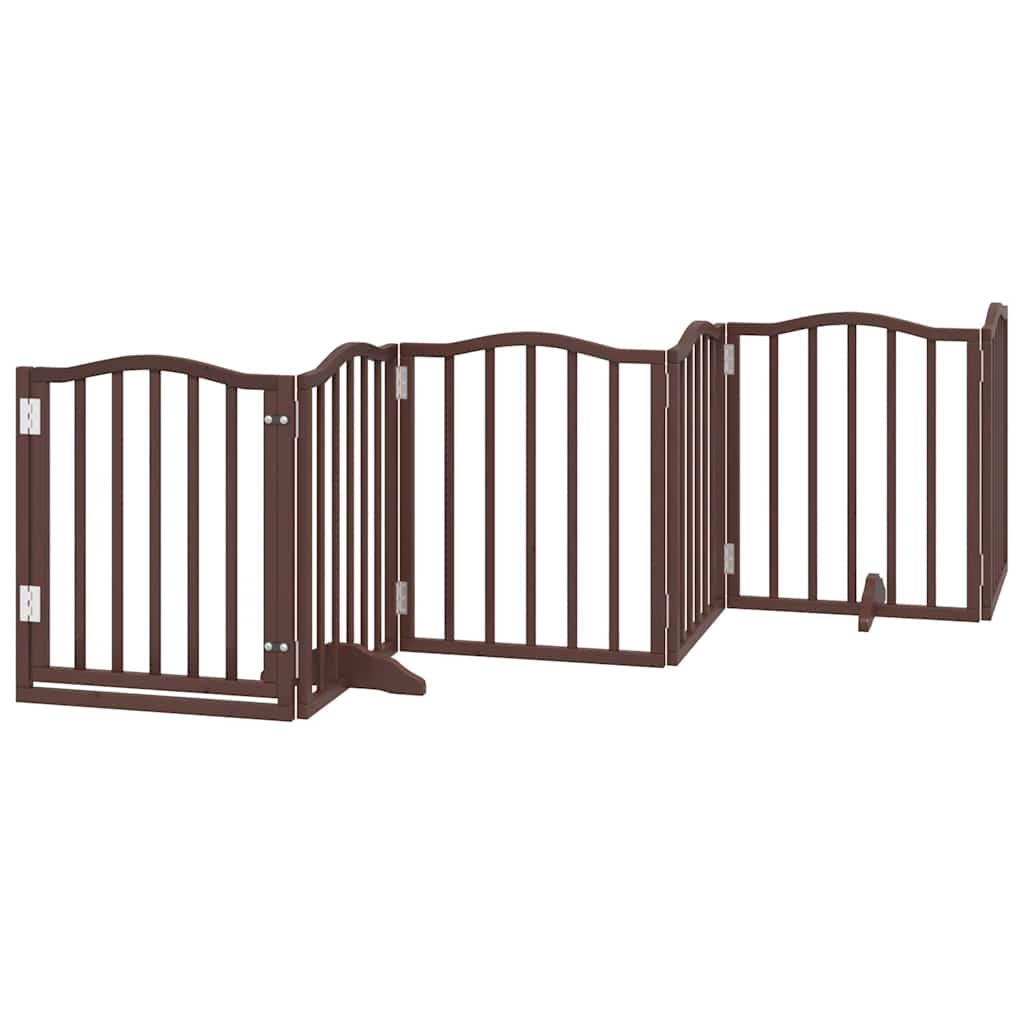 Hondenhek inklapbaar 15 panelen 750 cm populierenhout bruin is nu te koop bij PeponiXL, paradijselijk wonen!