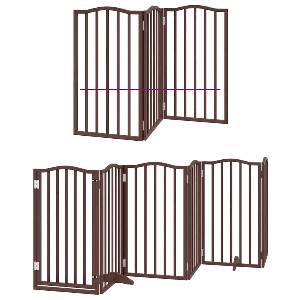 Hondenhek inklapbaar 9 panelen 450 cm populierenhout bruin is nu te koop bij PeponiXL, paradijselijk wonen!