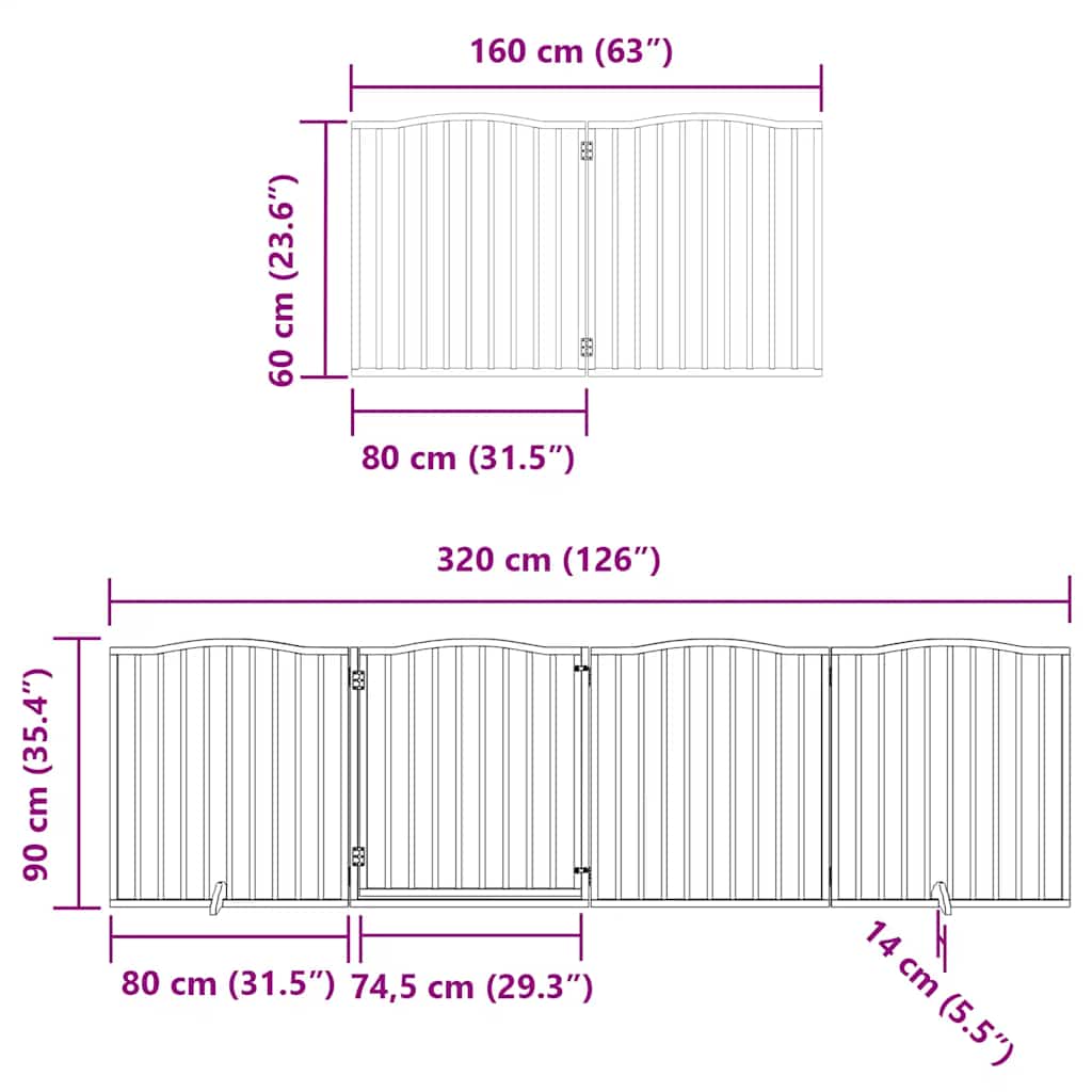 Hondenhek inklapbaar met deur 12 panelen 960 cm populierenhout is nu te koop bij PeponiXL, paradijselijk wonen!