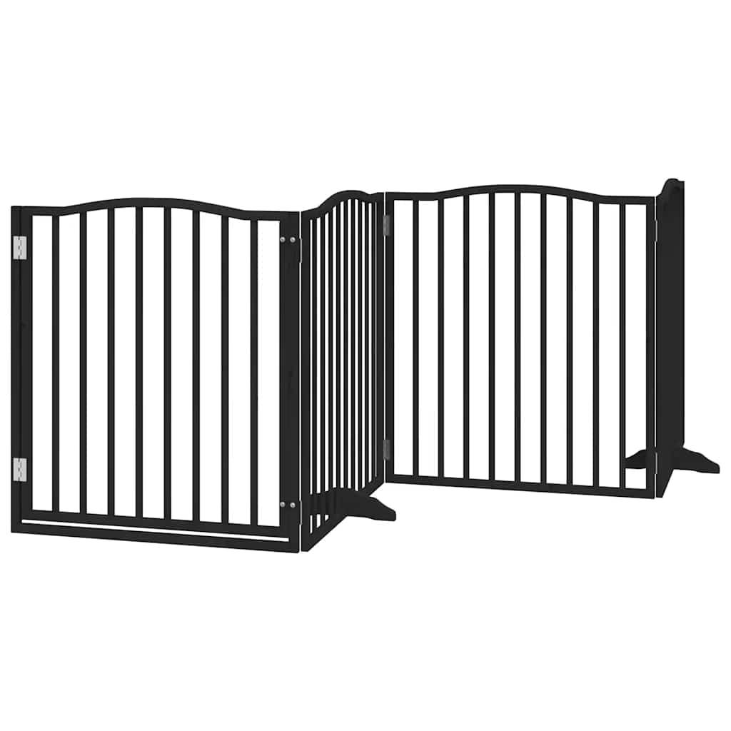 Hondenhek inklapbaar 10 panelen 800 cm populierenhout zwart is nu te koop bij PeponiXL, paradijselijk wonen!