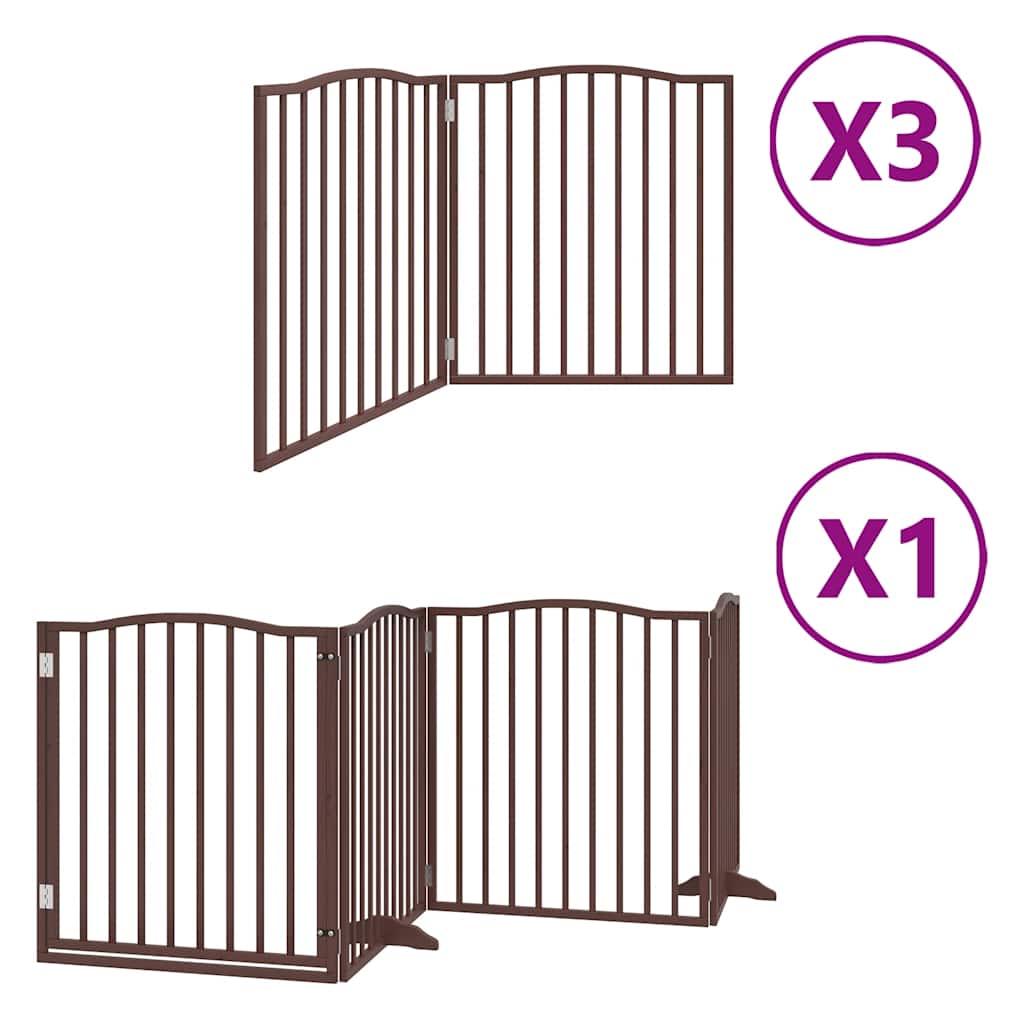 Hondenhek inklapbaar 10 panelen 800 cm populierenhout bruin is nu te koop bij PeponiXL, paradijselijk wonen!