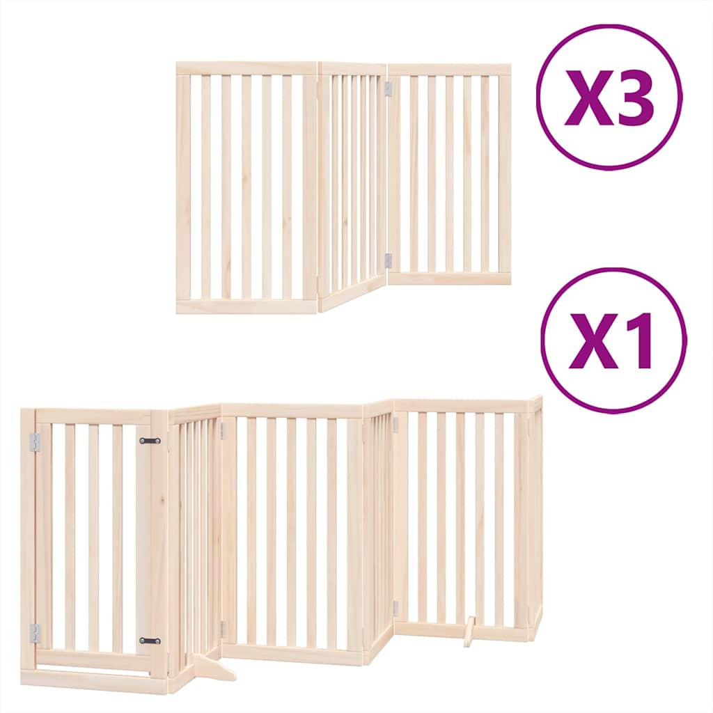Hondenhek inklapbaar met deur 15 panelen 750 cm populierenhout is nu te koop bij PeponiXL, paradijselijk wonen!