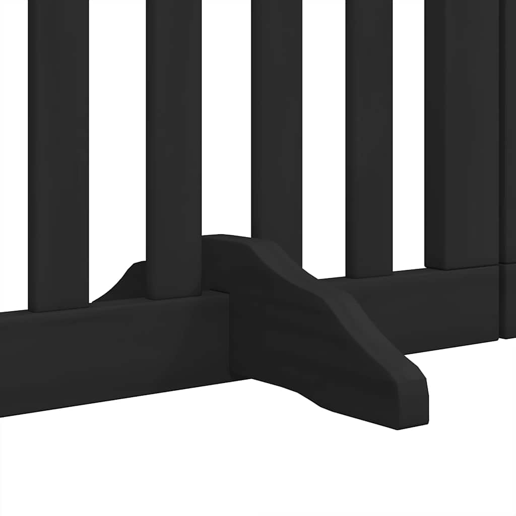 Hondenhek inklapbaar 12 panelen 600 cm populierenhout zwart is nu te koop bij PeponiXL, paradijselijk wonen!