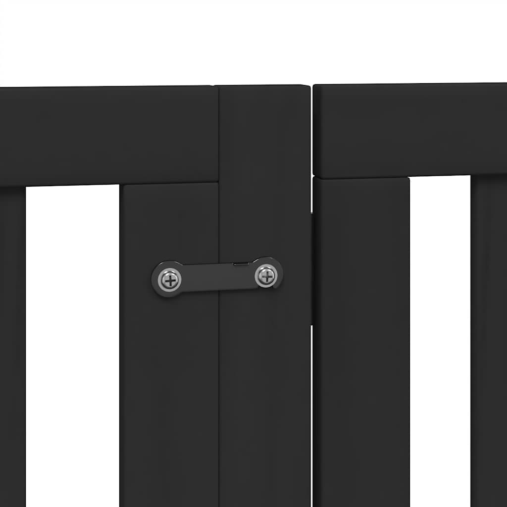 Hondenhek inklapbaar 12 panelen 600 cm populierenhout zwart is nu te koop bij PeponiXL, paradijselijk wonen!