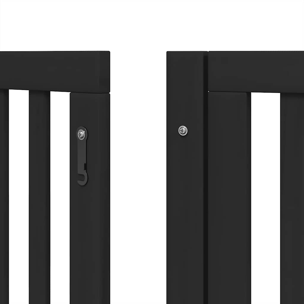 Hondenhek inklapbaar 15 panelen 750 cm populierenhout zwart is nu te koop bij PeponiXL, paradijselijk wonen!