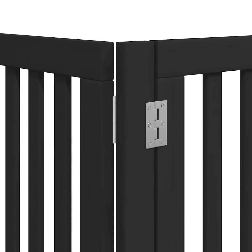 Hondenhek inklapbaar 15 panelen 750 cm populierenhout zwart is nu te koop bij PeponiXL, paradijselijk wonen!