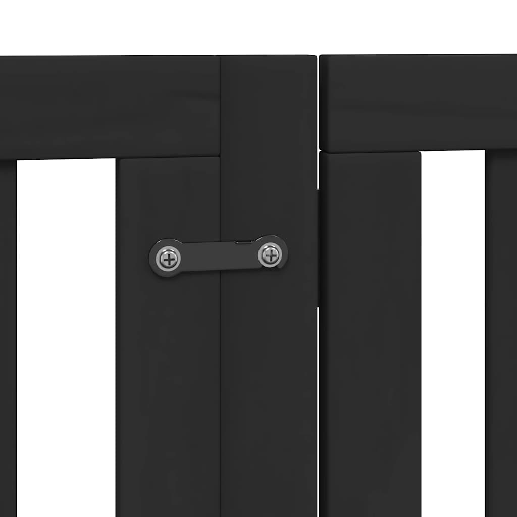 Hondenhek inklapbaar 12 panelen 600 cm populierenhout zwart is nu te koop bij PeponiXL, paradijselijk wonen!