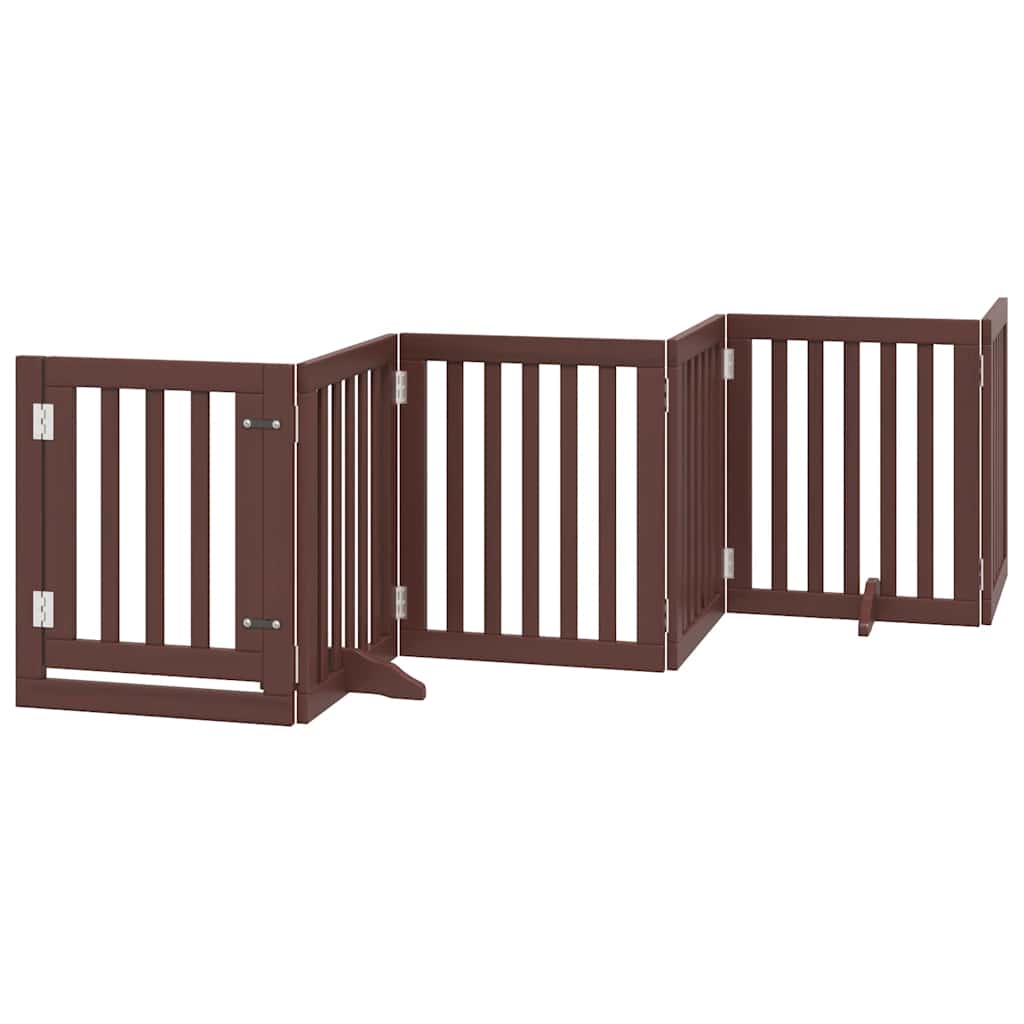 Hondenhek inklapbaar 15 panelen 750 cm populierenhout bruin is nu te koop bij PeponiXL, paradijselijk wonen!