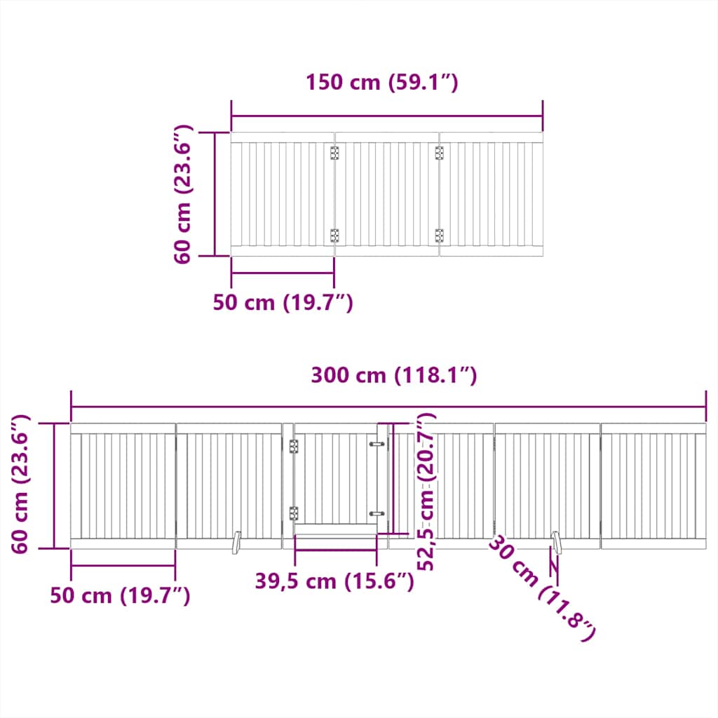 Hondenhek inklapbaar 15 panelen 750 cm populierenhout bruin is nu te koop bij PeponiXL, paradijselijk wonen!