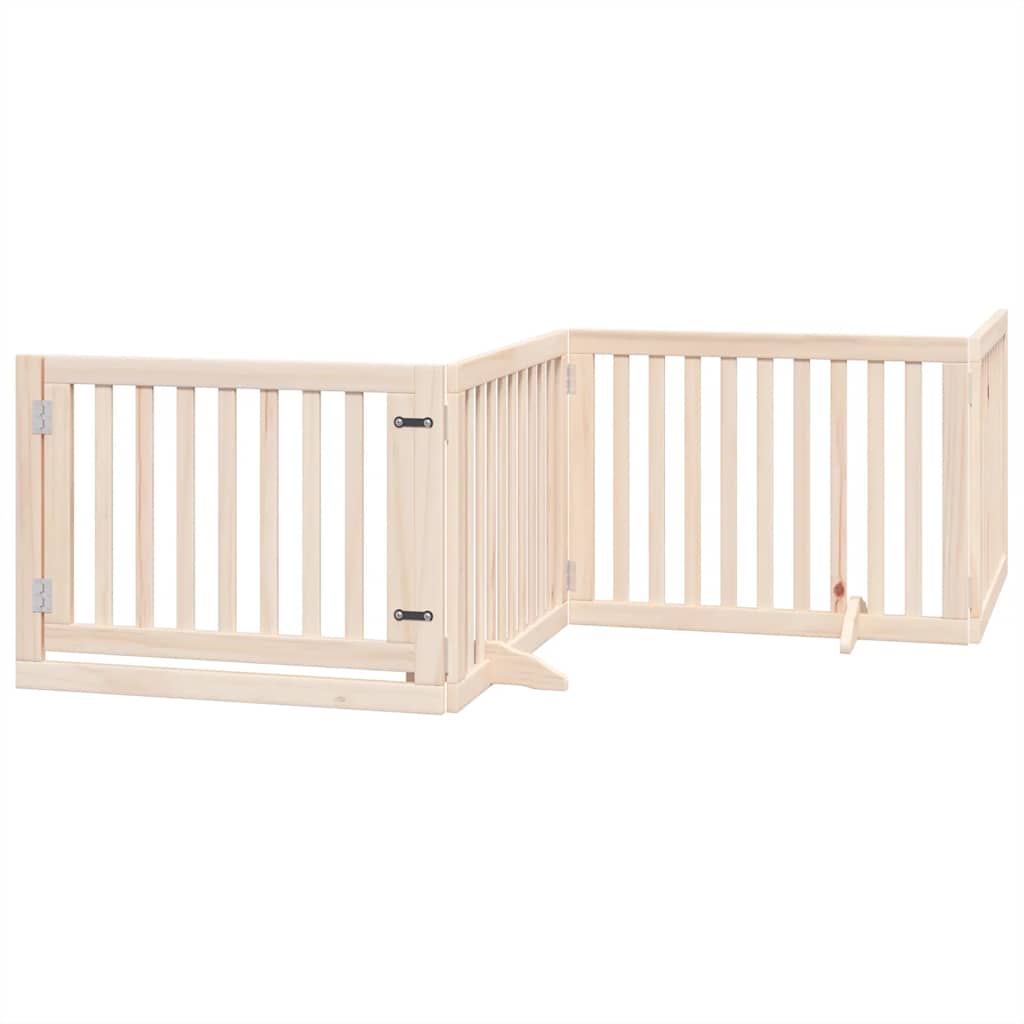 Hondenhek inklapbaar met deur 10 panelen 800 cm populierenhout is nu te koop bij PeponiXL, paradijselijk wonen!