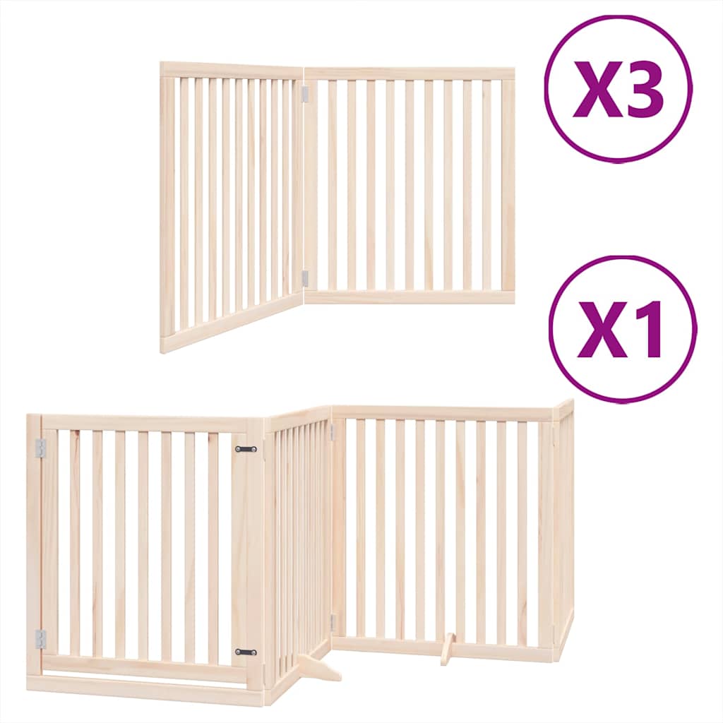 Hondenhek inklapbaar met deur 10 panelen 800 cm populierenhout is nu te koop bij PeponiXL, paradijselijk wonen!