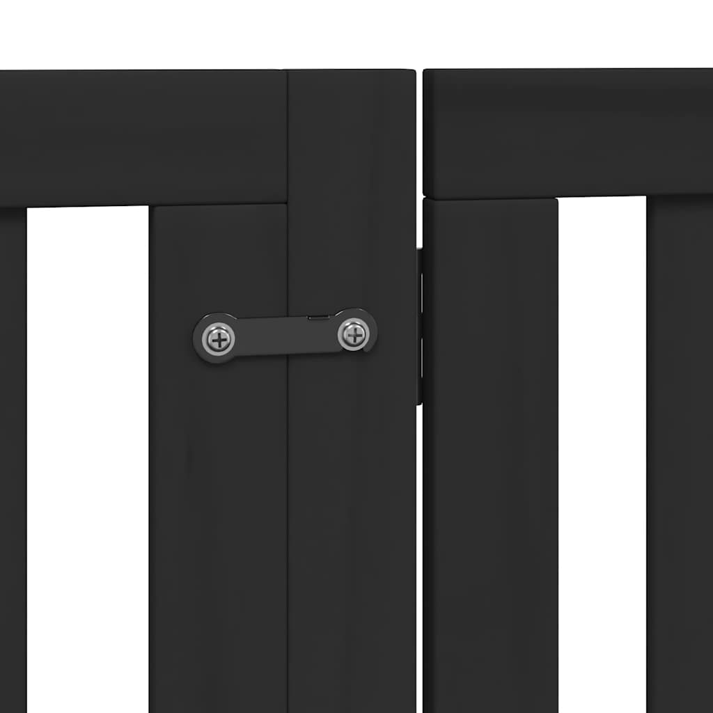 Hondenhek inklapbaar 6 panelen 480 cm populierenhout zwart is nu te koop bij PeponiXL, paradijselijk wonen!