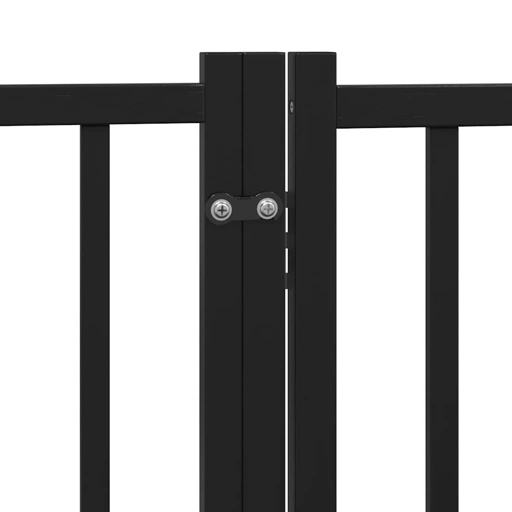 Hondenhek inklapbaar 9 panelen 450 cm populierenhout zwart is nu te koop bij PeponiXL, paradijselijk wonen!