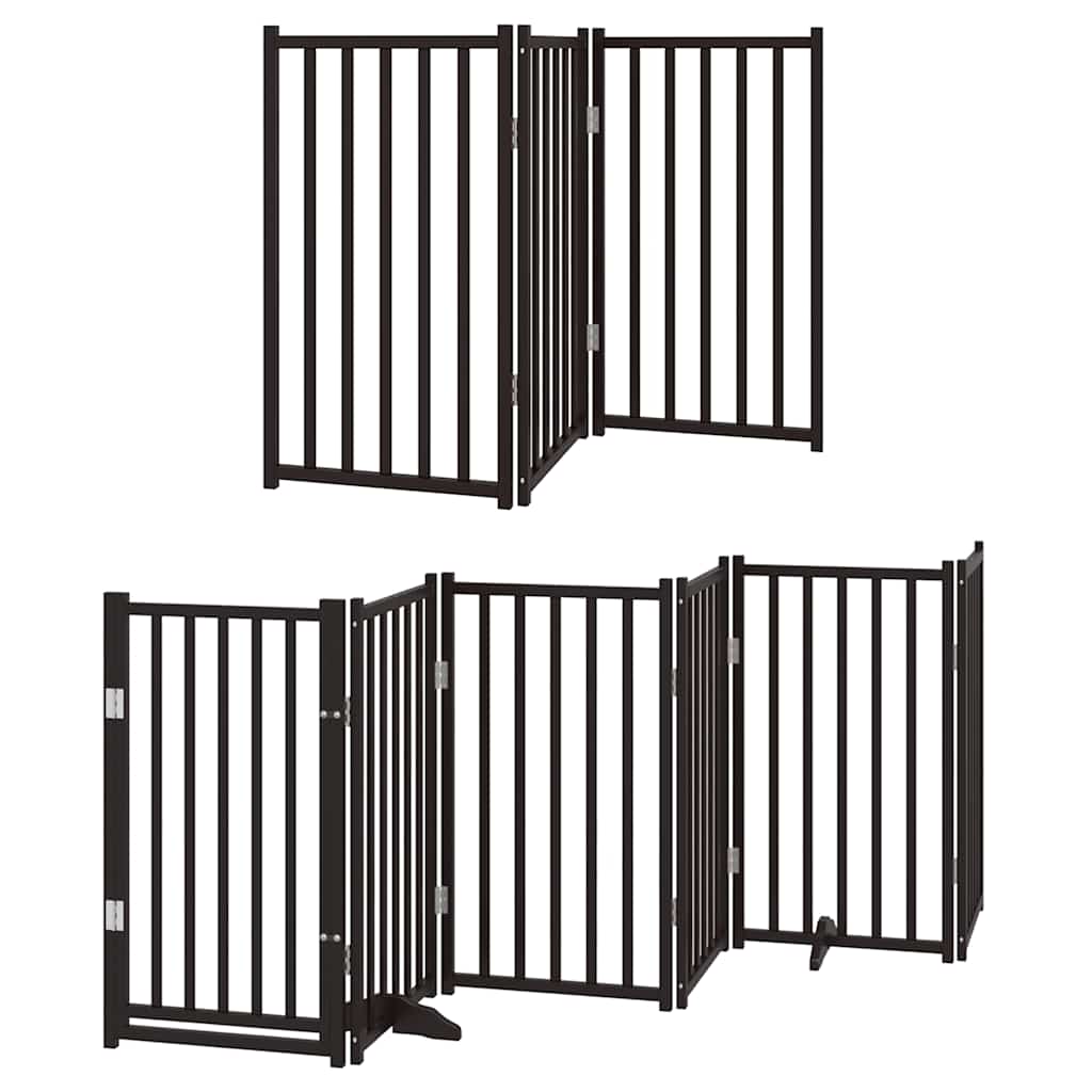 Hondenhek inklapbaar 12 panelen 600 cm populierenhout zwart is nu te koop bij PeponiXL, paradijselijk wonen!