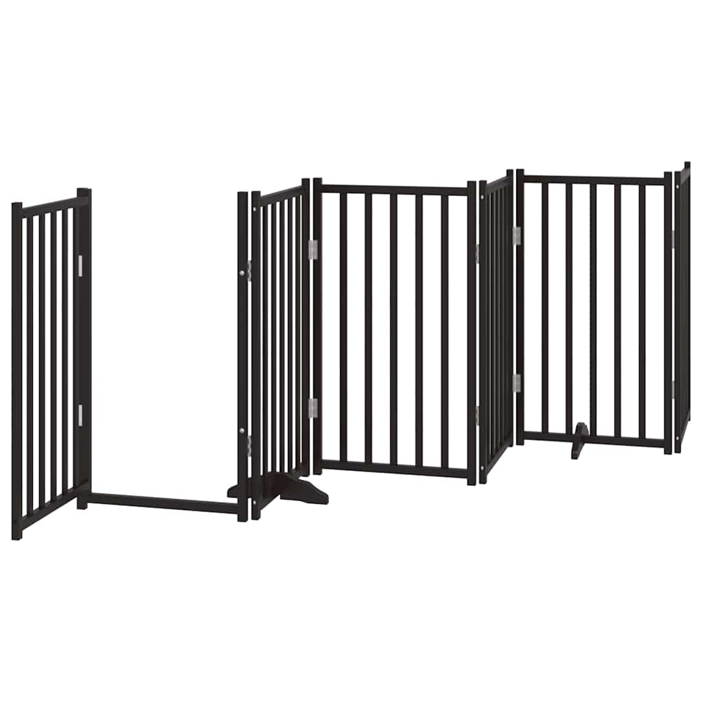 Hondenhek inklapbaar 12 panelen 600 cm populierenhout zwart is nu te koop bij PeponiXL, paradijselijk wonen!