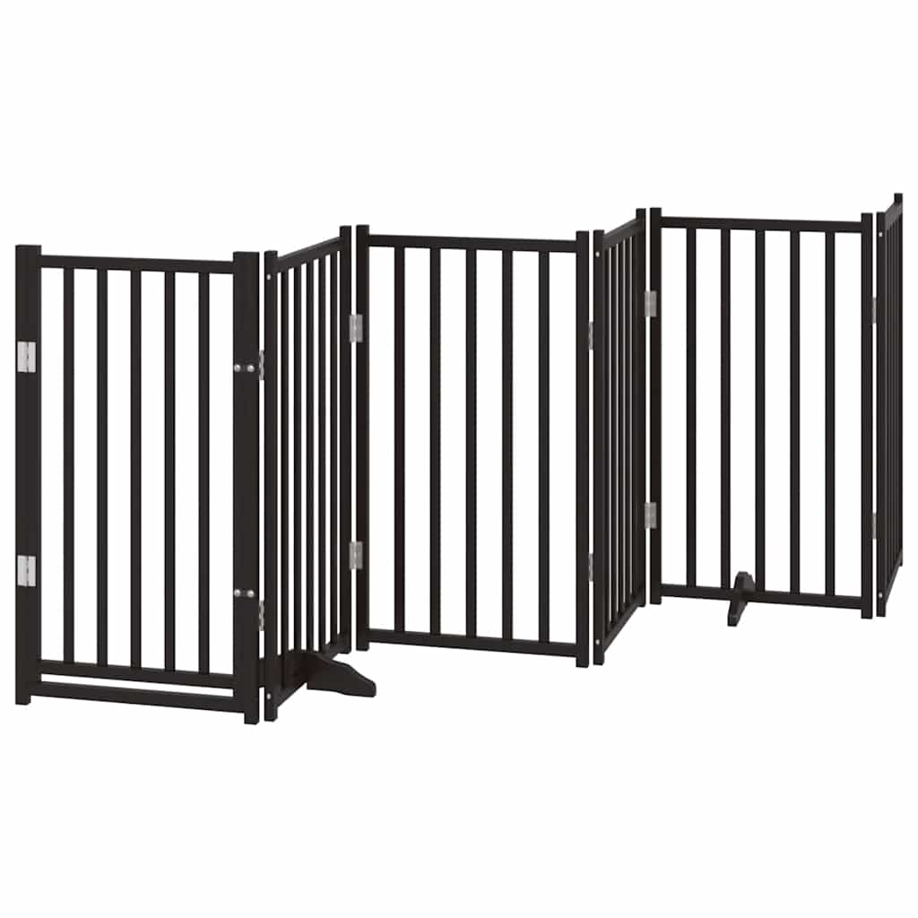 Hondenhek inklapbaar 15 panelen 750 cm populierenhout zwart is nu te koop bij PeponiXL, paradijselijk wonen!